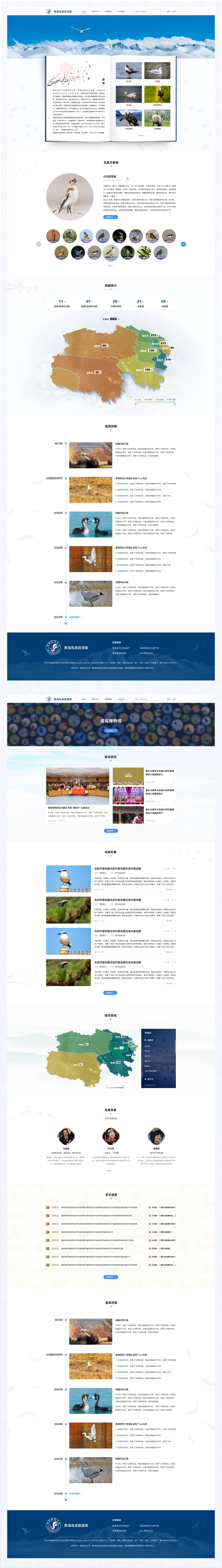 青海鳥類資源庫網站設計、交互設計、UI設計、鳥類資源庫網站設計、高端網站設計